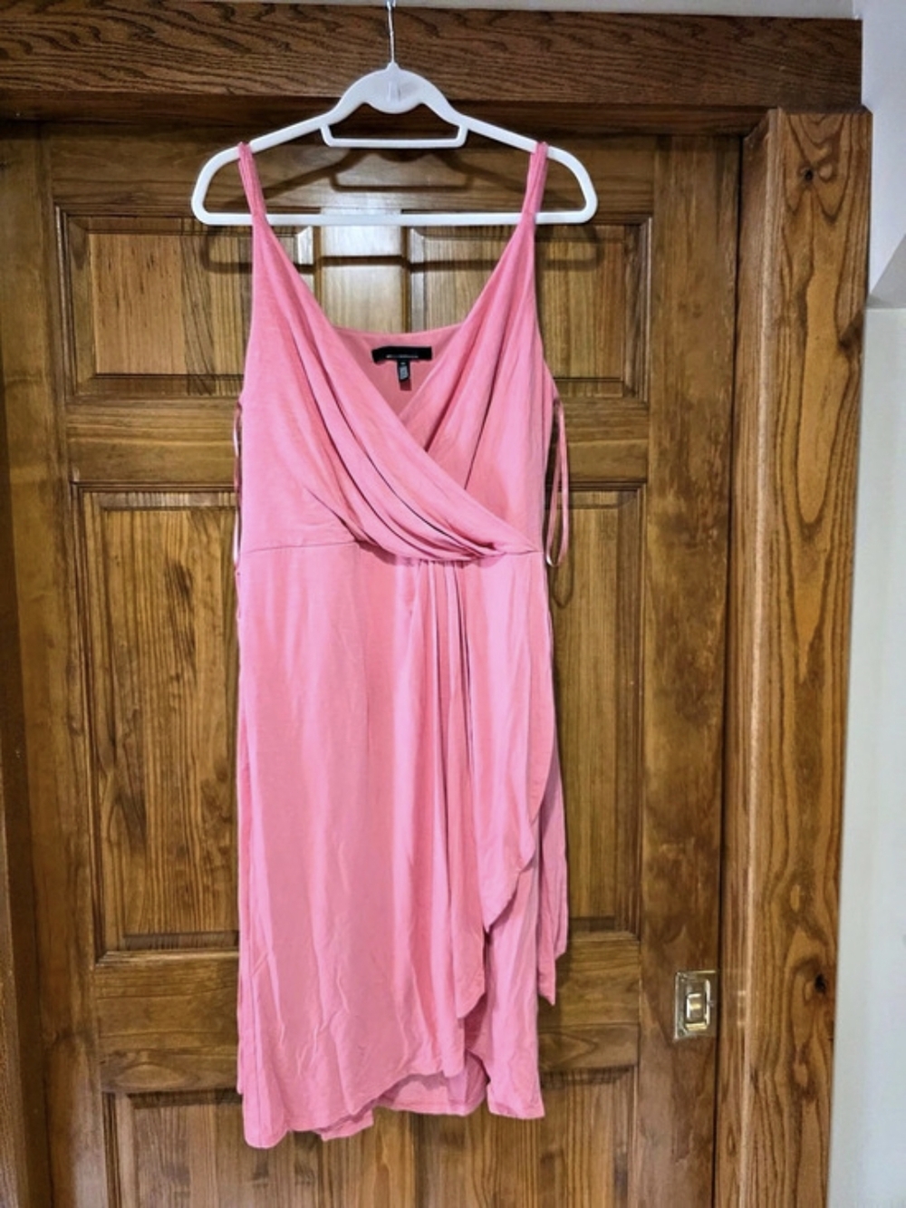 White House Black Market Pink Sandal midi dress